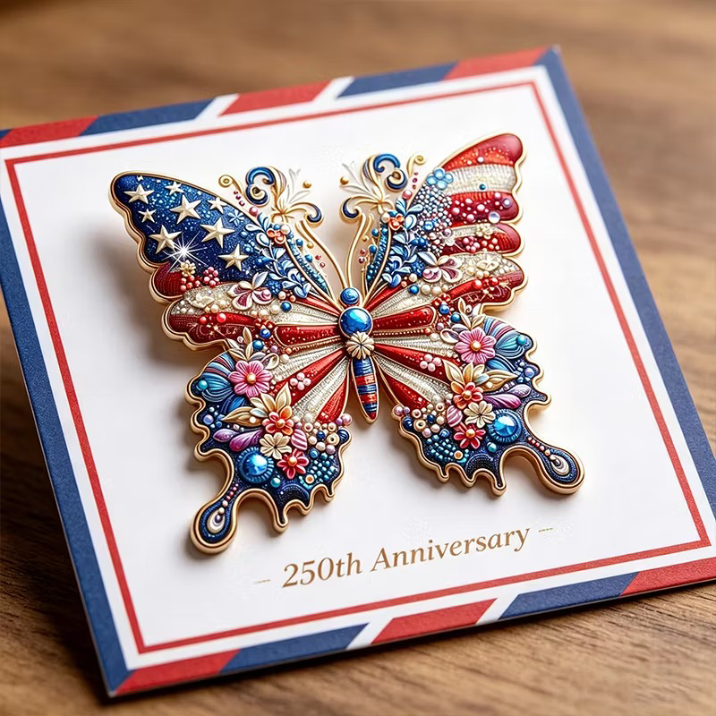 US 250th Anniversary Brooch Pin