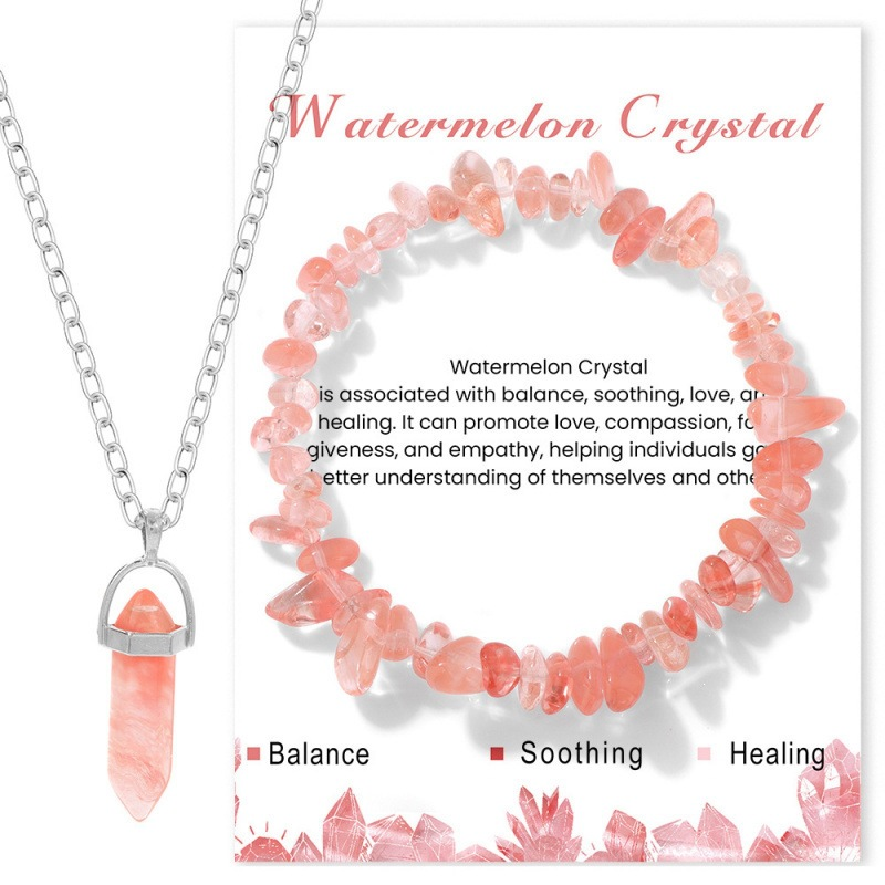 Crystal Healing Necklace & Bracelet Set