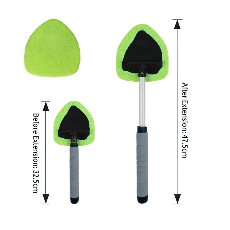 🔥Microfiber Car Windshield Cleaning Tool with Extendable Handle