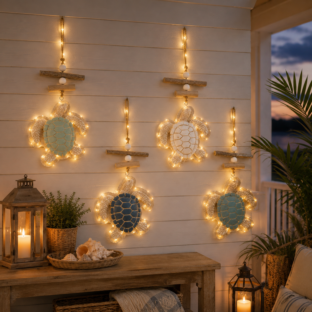 🔥Last Day 49% OFF🔥Glowing Coastal Sea Turtle Wall Art