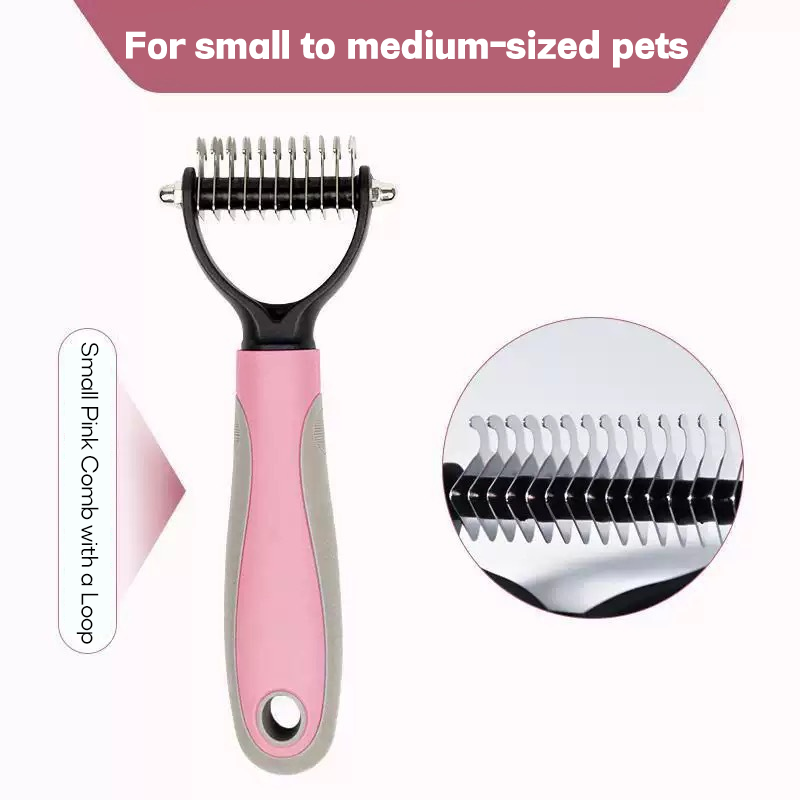Dual-Sided Pet Grooming Comb for Dogs & Cats