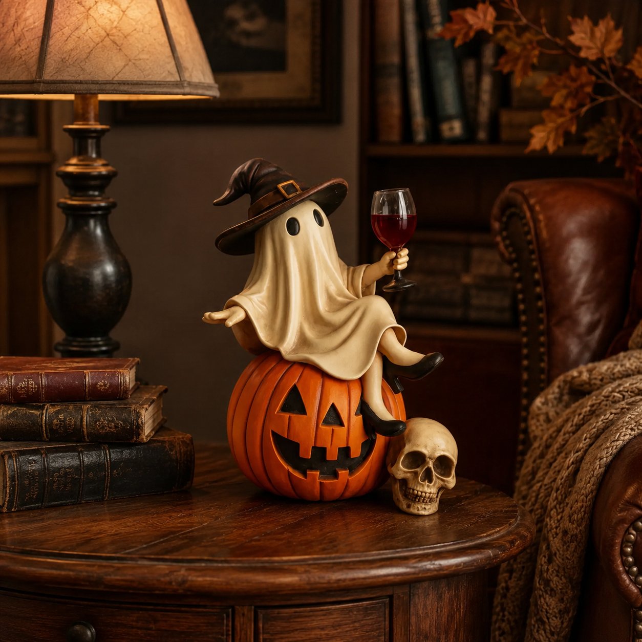 👻🍷Ghost Wine Night Halloween Decor