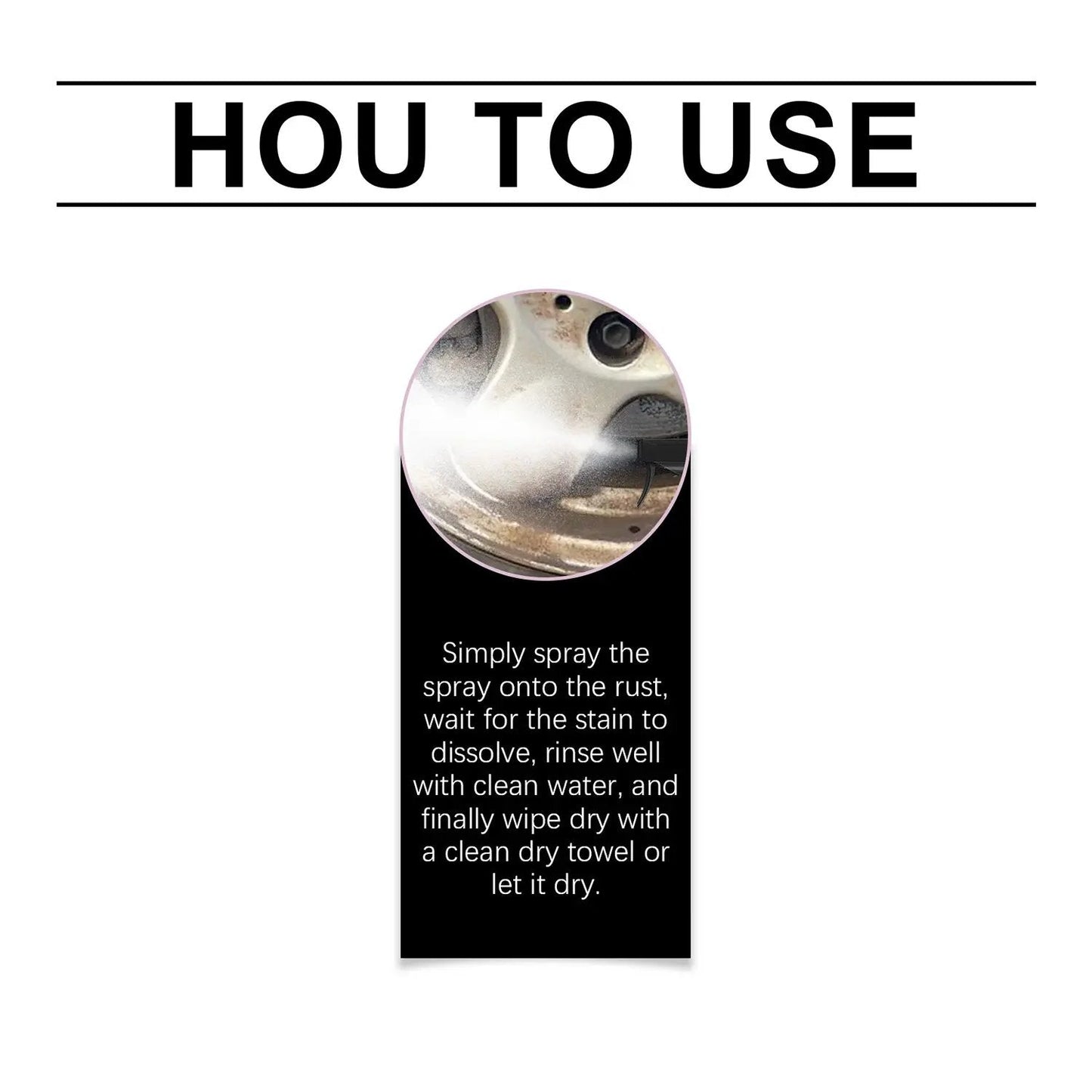 Automotive Rust Remover Spray 120ML – Fast-Acting Iron & Rust Cleaner for Wheels