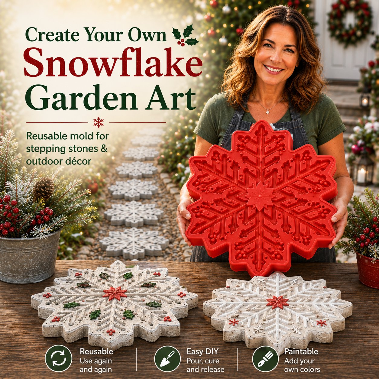 💥 LAST DAY 49% OFF - 🌻 Reusable Sunflower Stepping Stone Mold (📦Buy 2 Free Shipping)
