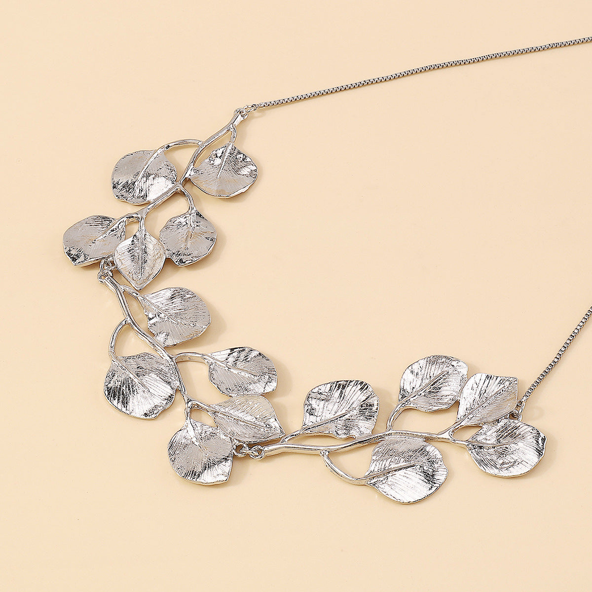 Golden Leaf Statement Necklace