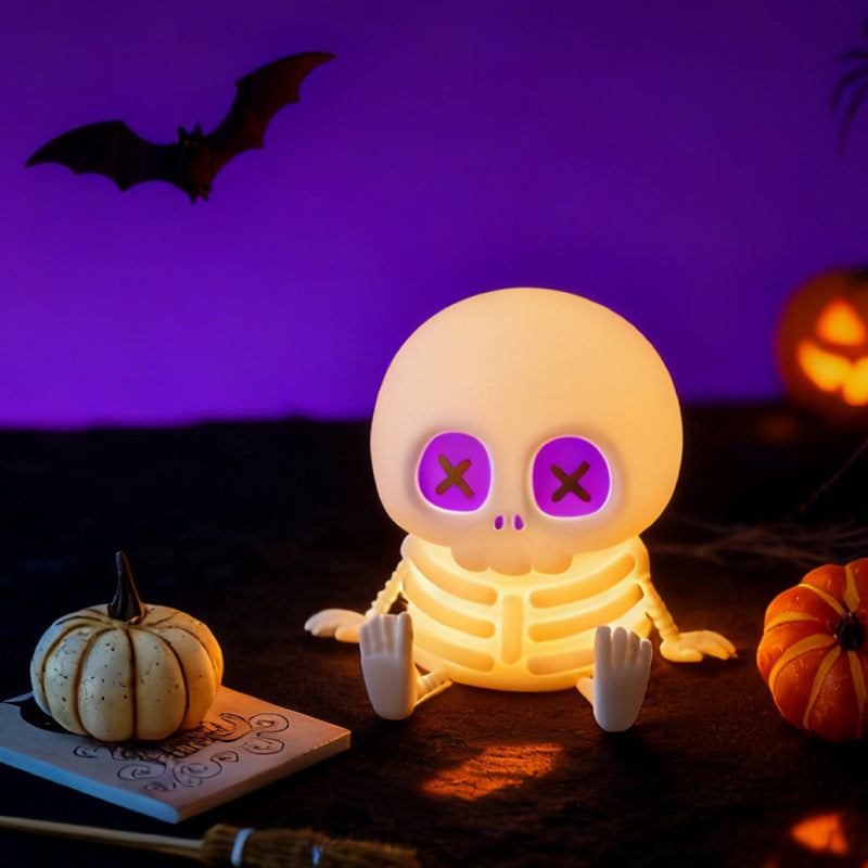 💀HOT SALE 50% OFF🔥Charming Silicone Skeleton Color Changing Bedside Night Light🔥