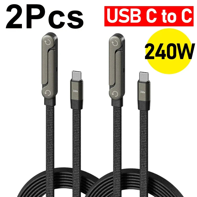 🔥Buy 2 Get FreeShipping-240W Fast Charging Cable with Phone Stand