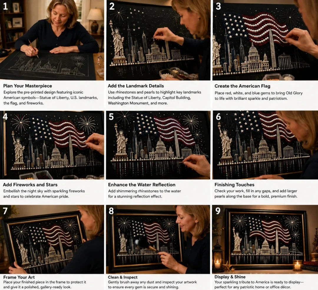 🦅🇺🇸 America 250th Anniversary Pearl Art Kit | DIY Patriotic Keepsake 1776-2026