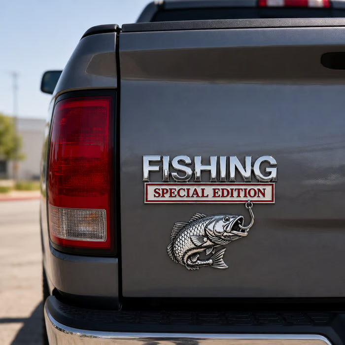 š„ š£ Fishing Special Edition⢠Premium 3D Metal Vehicle Emblem Badge
