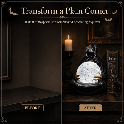 🔮 Mystic Reaper Swirling Bat Crystal Ball Light✈️ Buy 2 Get Free Shipping
