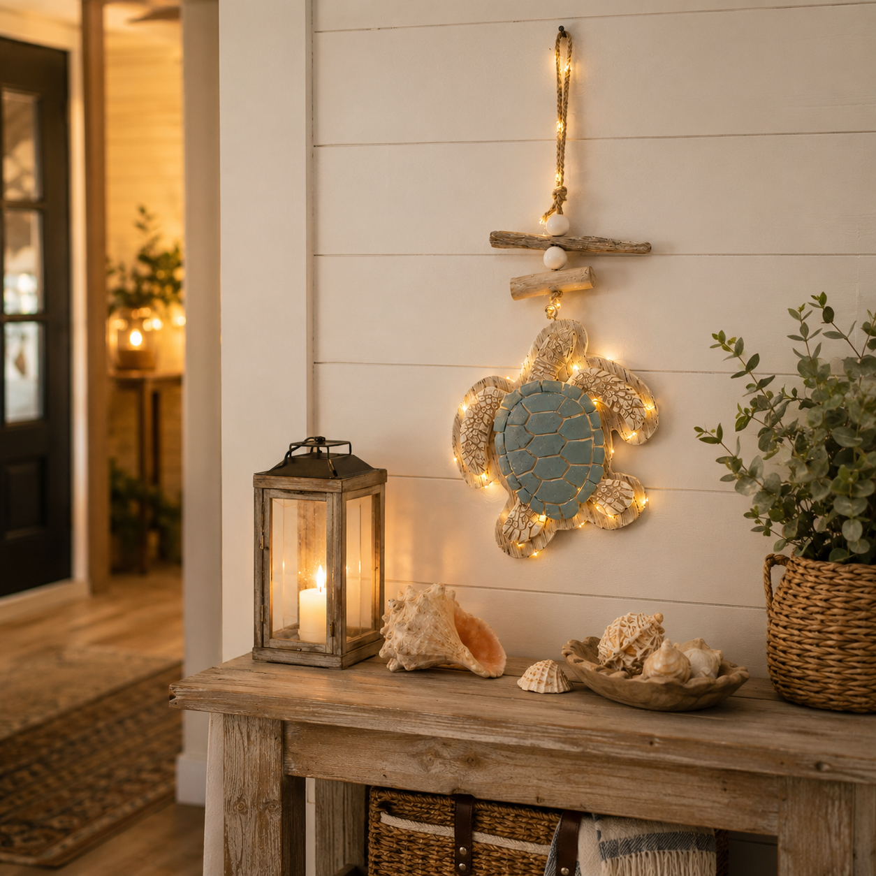 🔥Last Day 49% OFF🔥Glowing Coastal Sea Turtle Wall Art