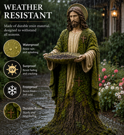 Jesus Bird Feeder Garden Statue-Bring Peace, Beauty & Life to Your Garden