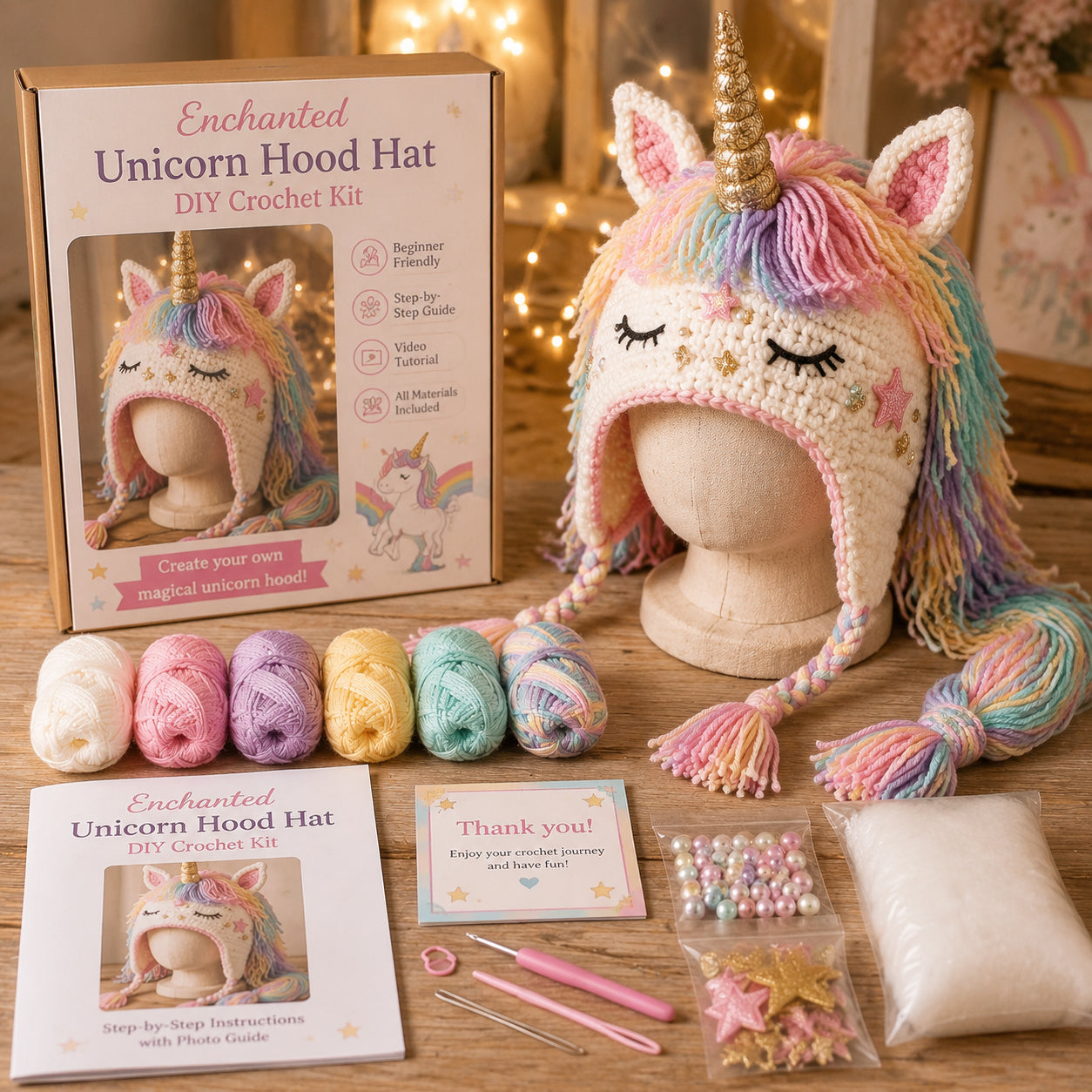 Fantasy Hood Hat DIY Crochet Kit Series