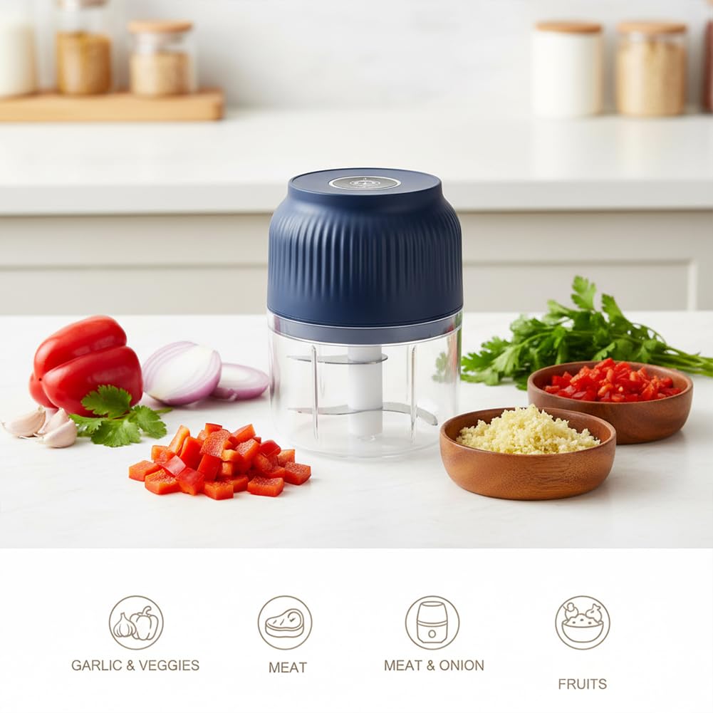 🔥Ends Today 50% OFF🧴 Electric Garlic Chopper, Mini Portable Veggie Cutter