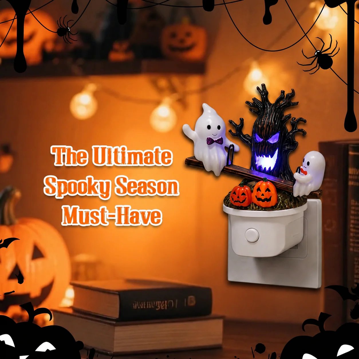 🔥HOT SALE 49% OFF-🎃👻Animated Seesaw Ghost Plug In LED Night Light
