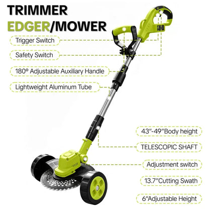 🛠️ LIMITED-TIME 59% OFF! ✨3-in-1 Cordless Lawn Mower with 2×21V Batteries