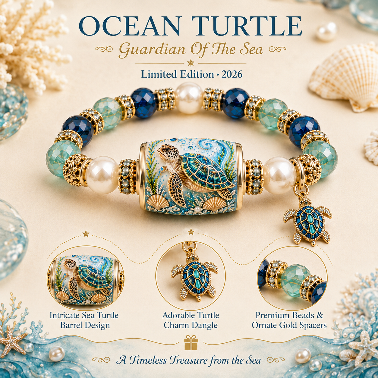 💥 Last Day 49% OFF – 🌊 Ocean Guardian Collection Bracelet — Limited Edition 2026