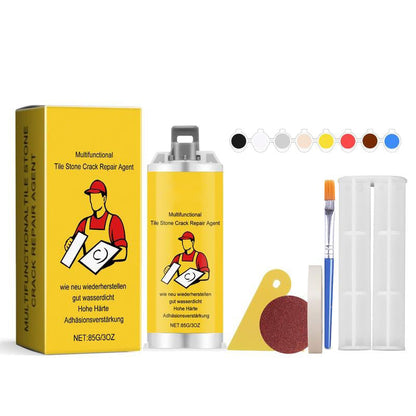 🔧Quick-Drying Tile Repair Glue - Complete Tool Kit for DIY – Fix Cracks Permanently in Minutes!✨