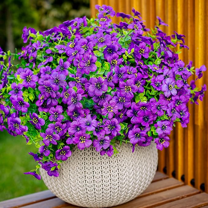 🌸UV Resistant Artificial Flowers – Fade-Free & Colorful for Garden, Patio, Home Decor