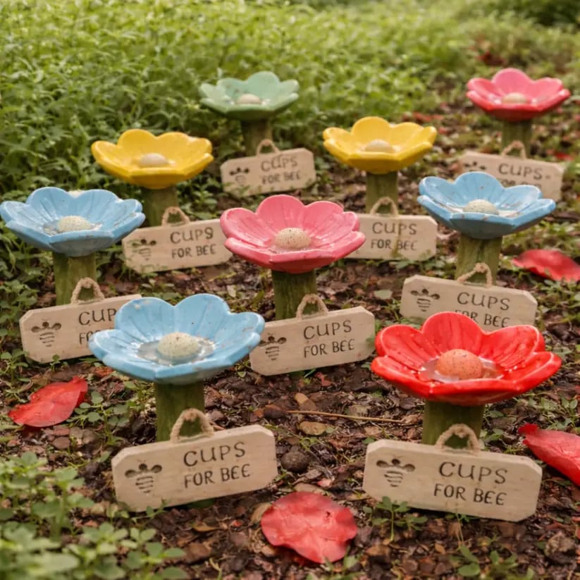 🌸Flower-Shaped Bee Watering Station🐝