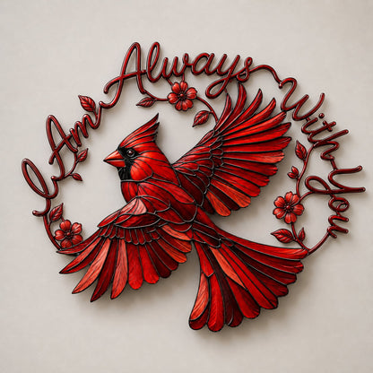 🐦Cardinal Metal Wall Art - I Am Always With You❤️