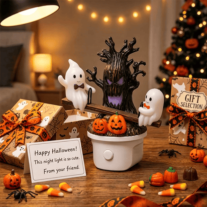 🔥HOT SALE 49% OFF-🎃👻Animated Seesaw Ghost Plug In LED Night Light