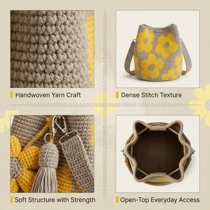 🎁🌼Only $34.90 This Week🌟🎉Handmade Crochet Flower Tote 🌼✨