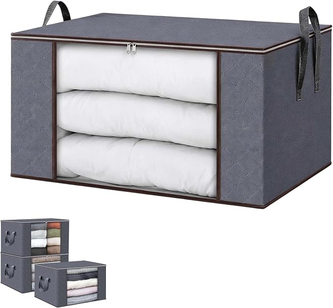 🔥Factory Clearance Sale 75% OFF📦Large-Capacity Clear Storage Bags with Reinforced Handles – For Clothes, Bedding & Moving