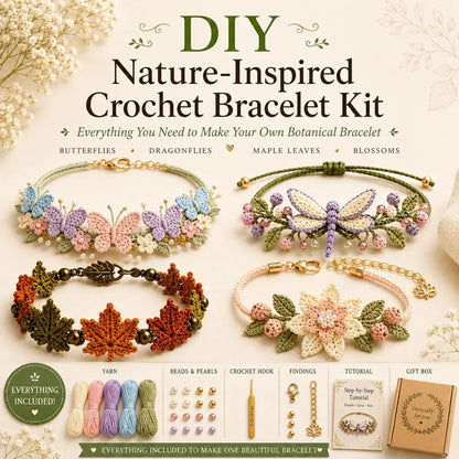 🎁DIY Nature-Inspired Crochet Bracelet Kit❤️