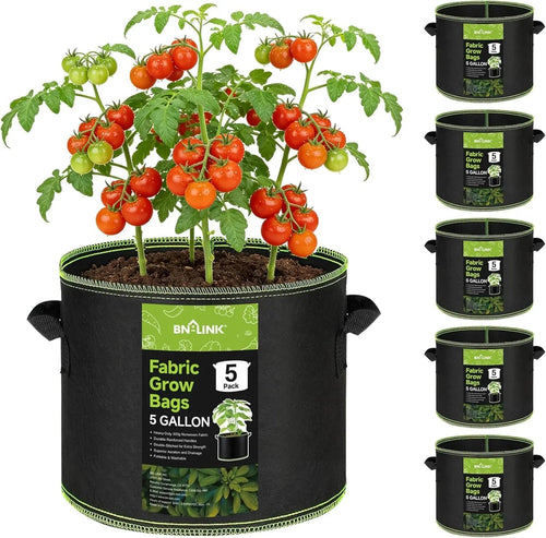 BN-LINK 5-Pack 10 Gallon Grow Bags