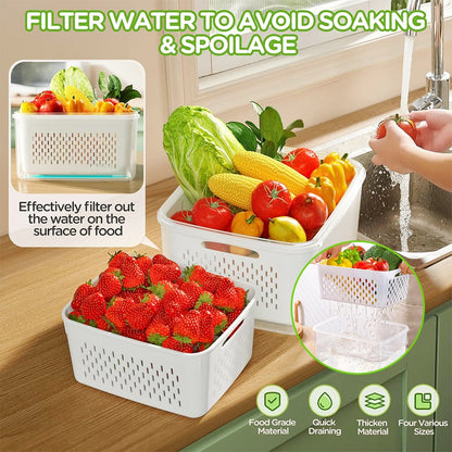 🍓 Refrigerator Food Storage Containers – Keep Fruits Fresh