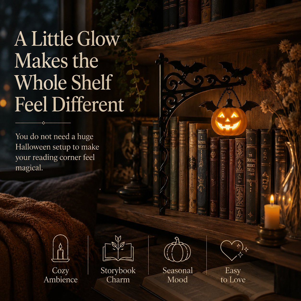 📚 Where Every Shelf Tells a Story——Halloween Edition Library Shelf Lanterns