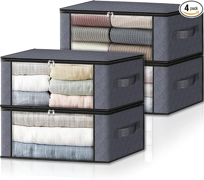 🔥Factory Clearance Sale 75% OFF📦Large-Capacity Clear Storage Bags with Reinforced Handles – For Clothes, Bedding & Moving