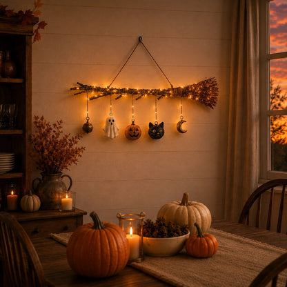 ⚡Hot Sales 49% OFF🔥Lighted Fall Broom Wall Hanging🍂