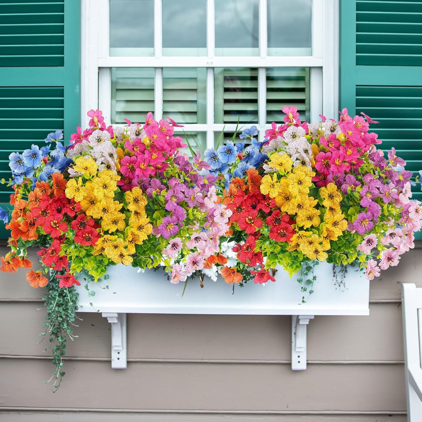 🌸UV Resistant Artificial Flowers – Fade-Free & Colorful for Garden, Patio, Home Decor