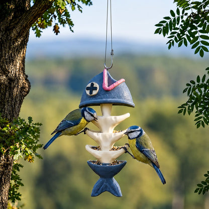 Creative Fish Skeleton Hanging Bird Feeder