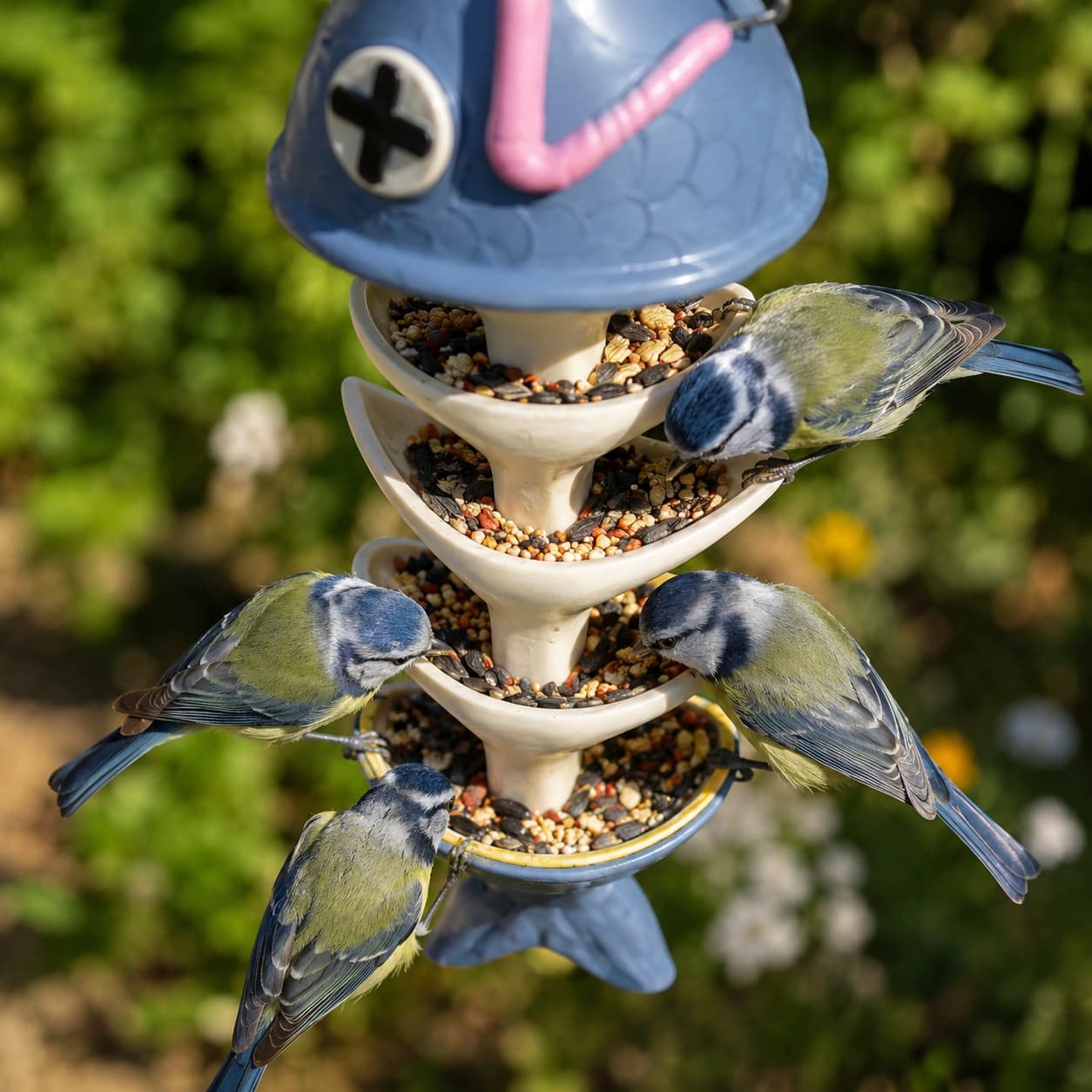 Creative Fish Skeleton Hanging Bird Feeder