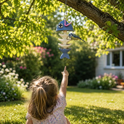 Creative Fish Skeleton Hanging Bird Feeder