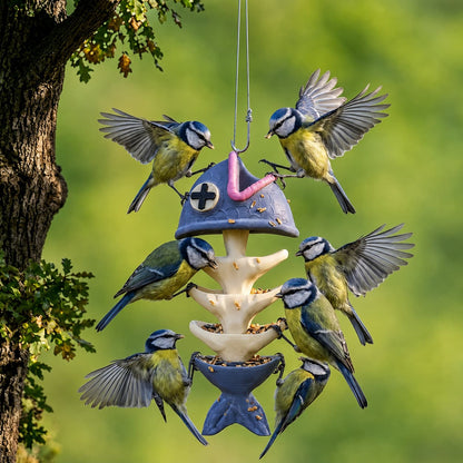Creative Fish Skeleton Hanging Bird Feeder