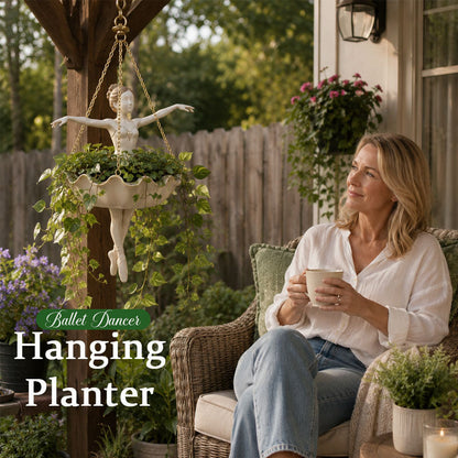 Ballet Dancer Hanging Planter