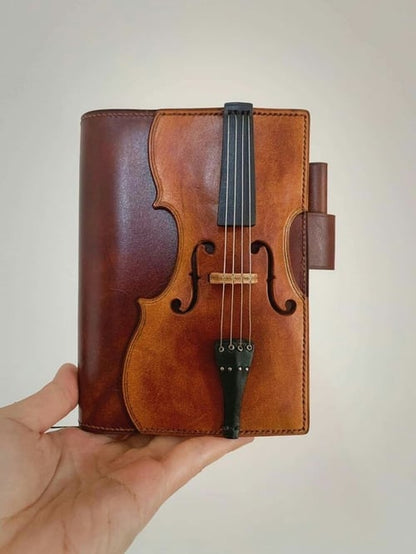 🔥HOT SALE - Handmade Vintage Violin Leather Notebook