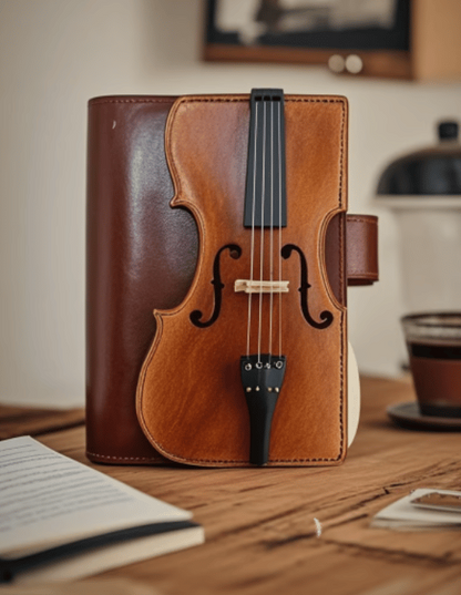 🔥HOT SALE - Handmade Vintage Violin Leather Notebook