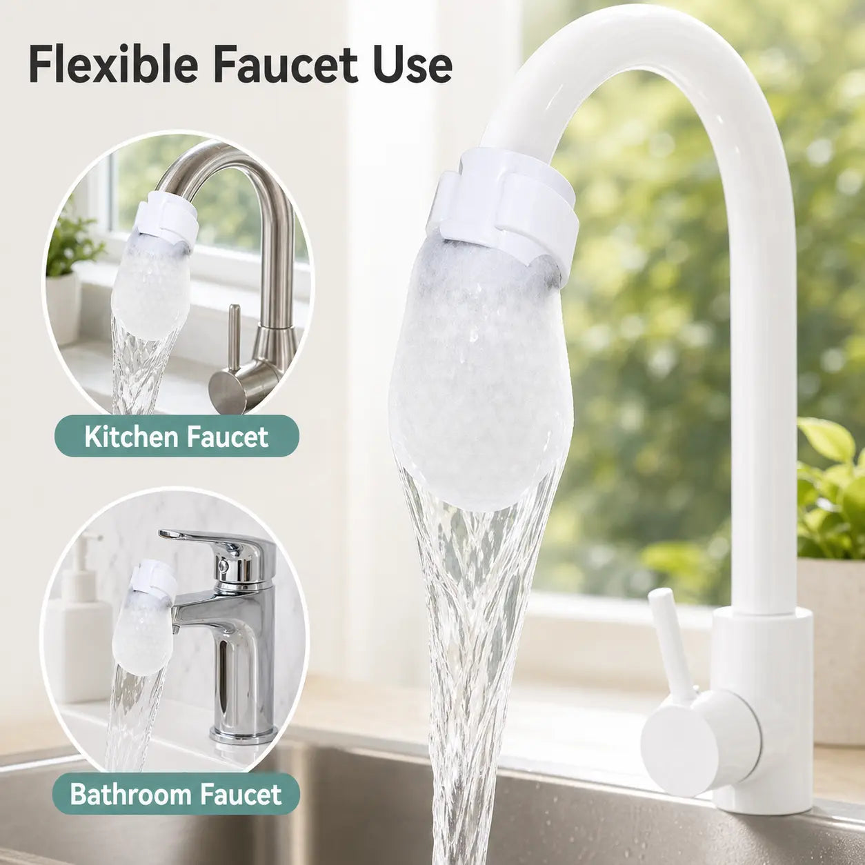 🔥Flash Sale 60% OFF🔥50PCS Disposable Cotton Faucet Filter Bags- Splash-Reducing Sediment Filter Socks for Kitchen & Bathroom