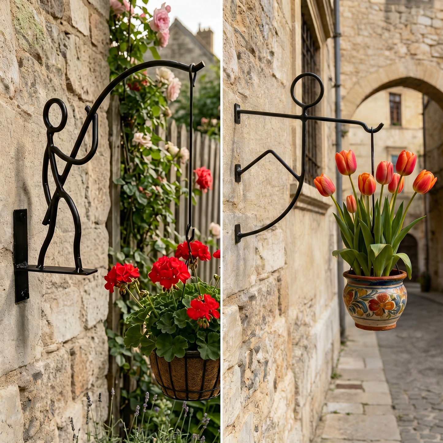 🎣 Creative Iron Wall Bracket - Transform Your Walls into Living Art