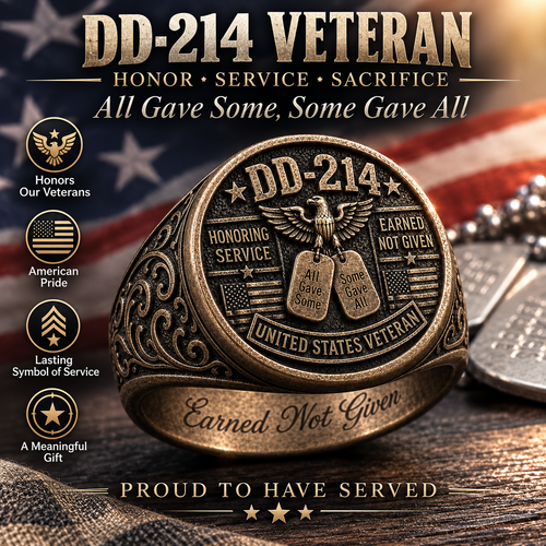 🎖️ DD-214 Veteran Honor Ring — "All Gave Some & Some Gave All"