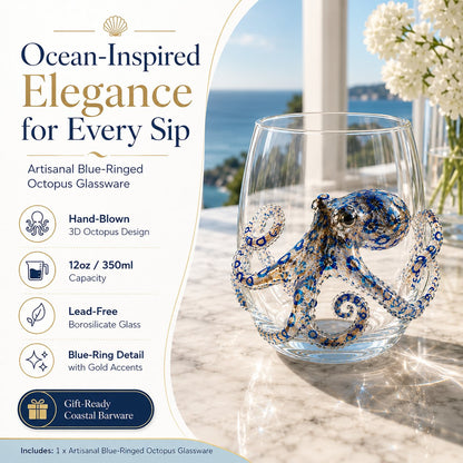 🌊 3D Ocean Animal Artisan Glassware Collection for Fresher Sips, Coastal Elegance & Elevated Home Bar Vibes