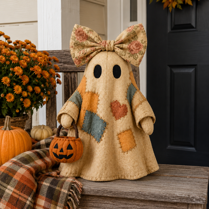 Lighted Vintage Patchwork Ghost