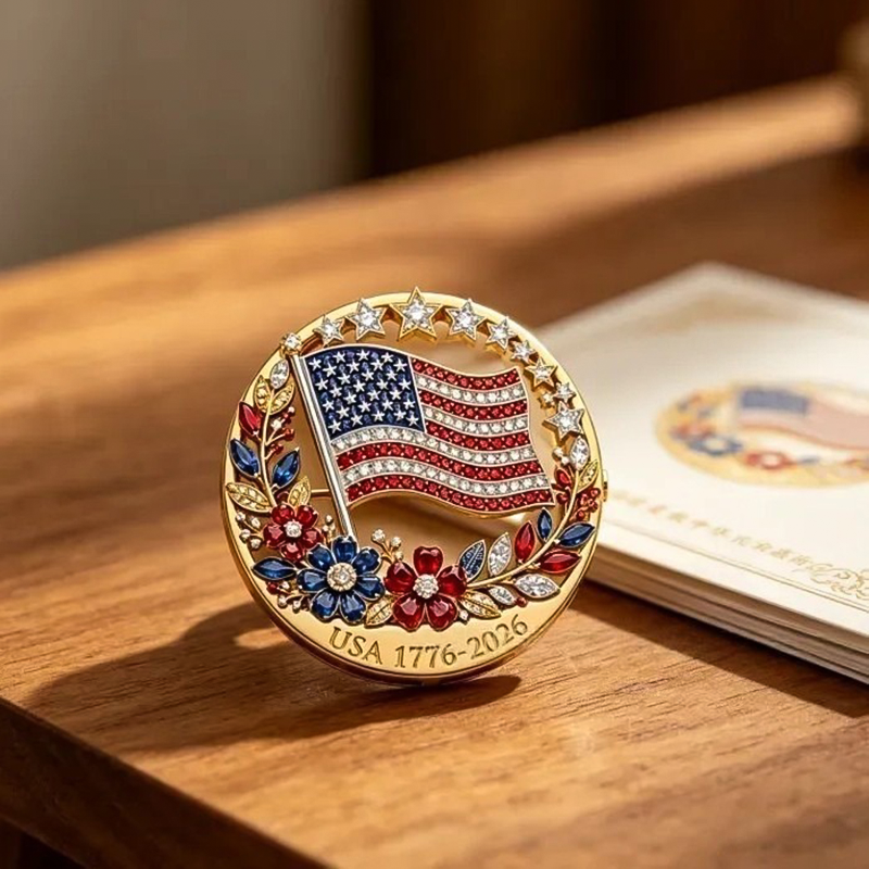 US 250th Anniversary Brooch Pin