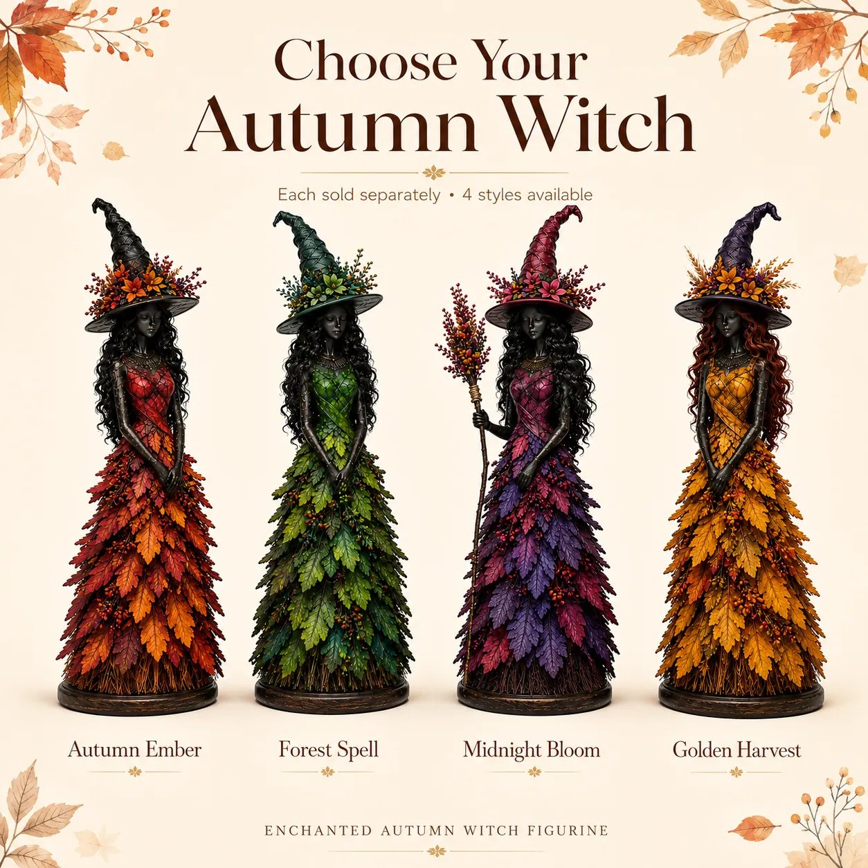 💥LAST DAY 50% OFF - 🧙 Enchanted Autumn Witch Figurine (📦Buy 2 Free Shipping)