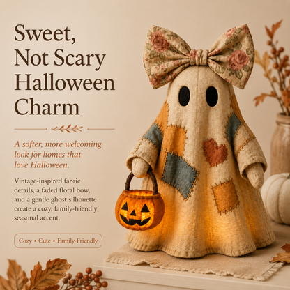 Lighted Vintage Patchwork Ghost!!